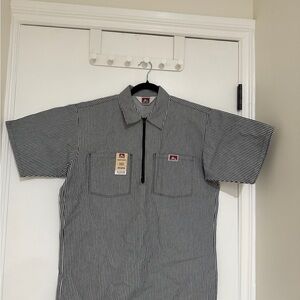 💥💥 Ben Davis Black and White Striped Button Down Shirt!! 💥💥